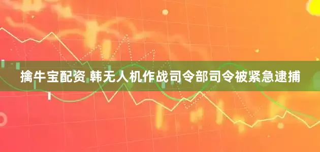 擒牛宝配资 韩无人机作战司令部司令被紧急逮捕